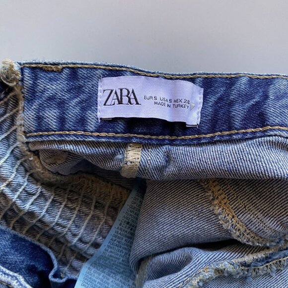 Zara Woman's Denim TRF Corsetry-Inspired Top Size Small - Picture 2 of 4